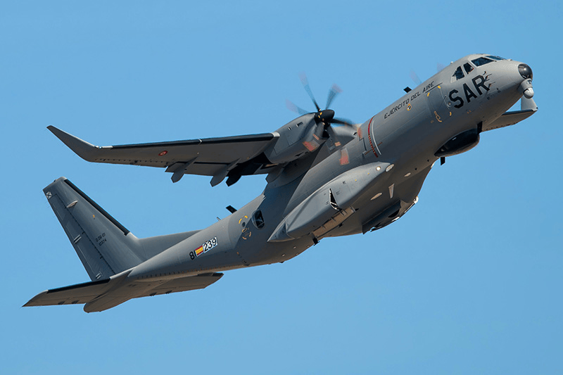 C295 de la Fuerza Aérea Española en configuración de búsqueda y rescate