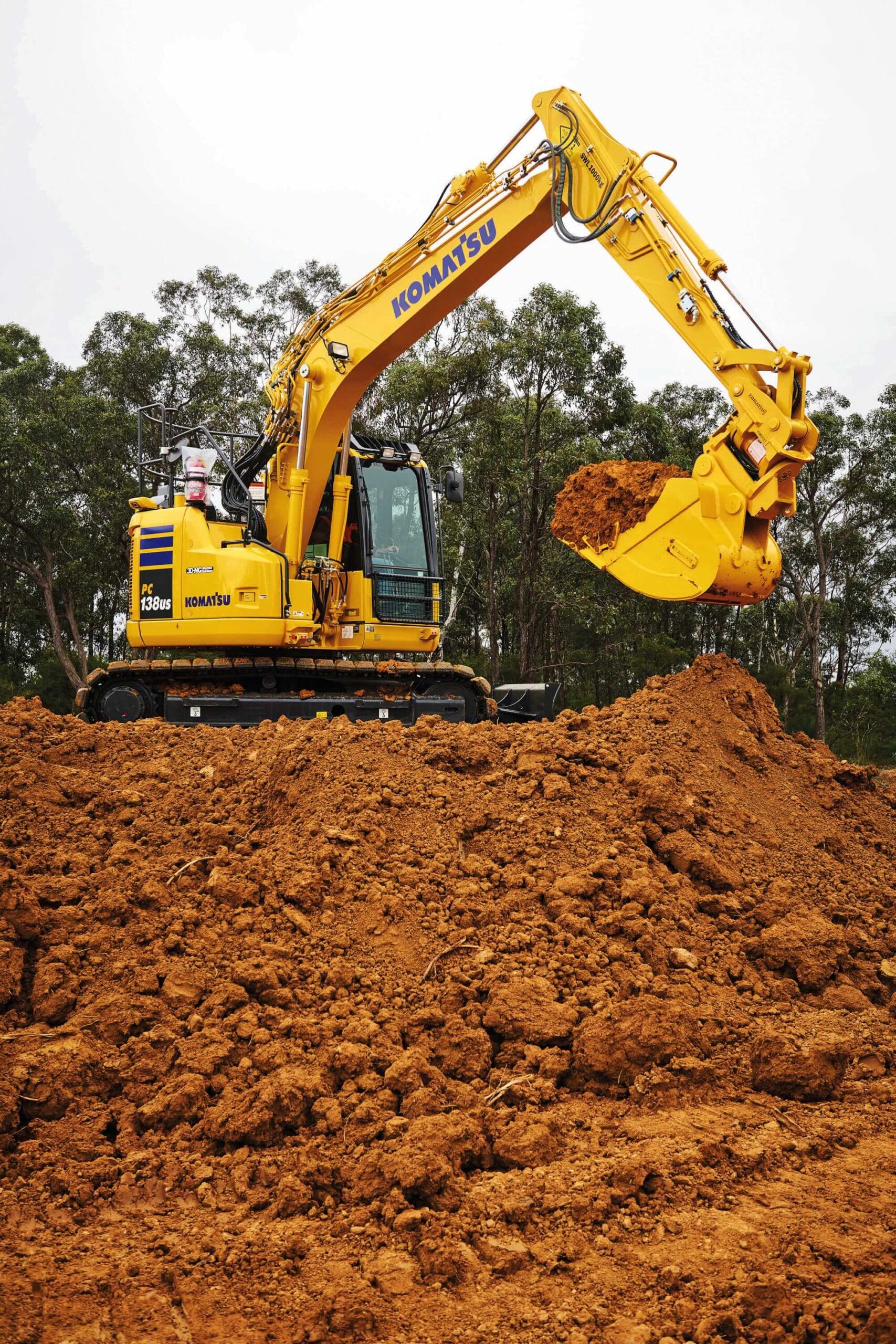 Der neue PC138US-11-Bagger von Komatsu ist so konzipiert, dass er kein Dieselabgasbehandlungsmittel (DEF) benötigt.