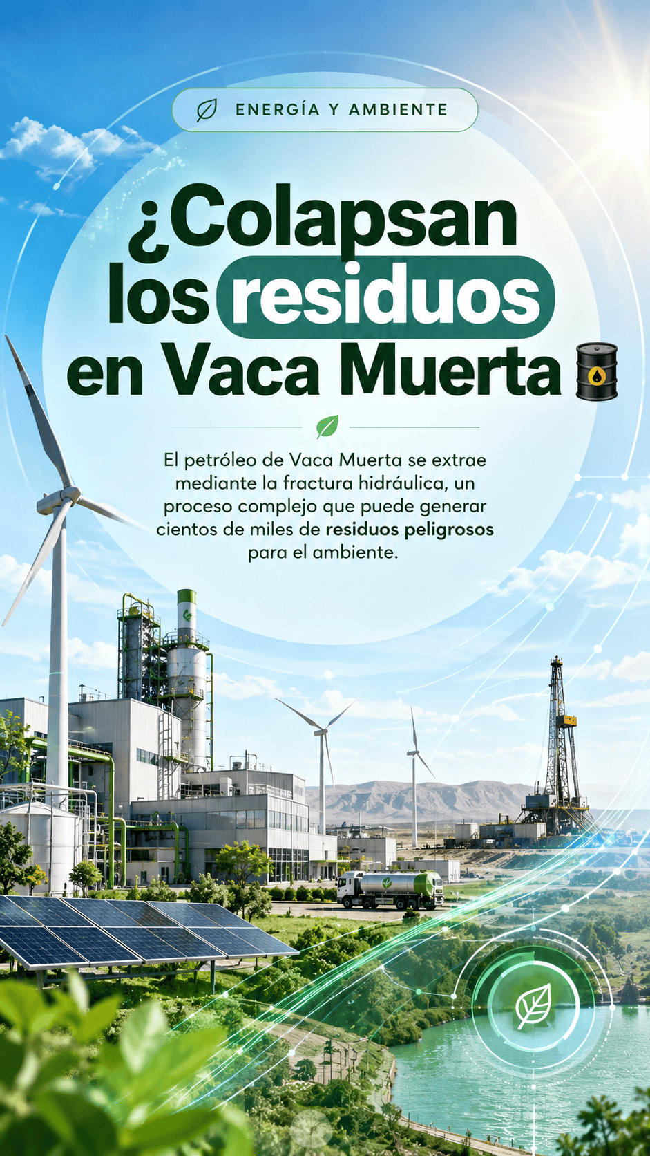 ¿Colapsan los residuos en Vaca Muerta ?️ El petróleo de Vaca Muerta se extrae mediante la fractura h
