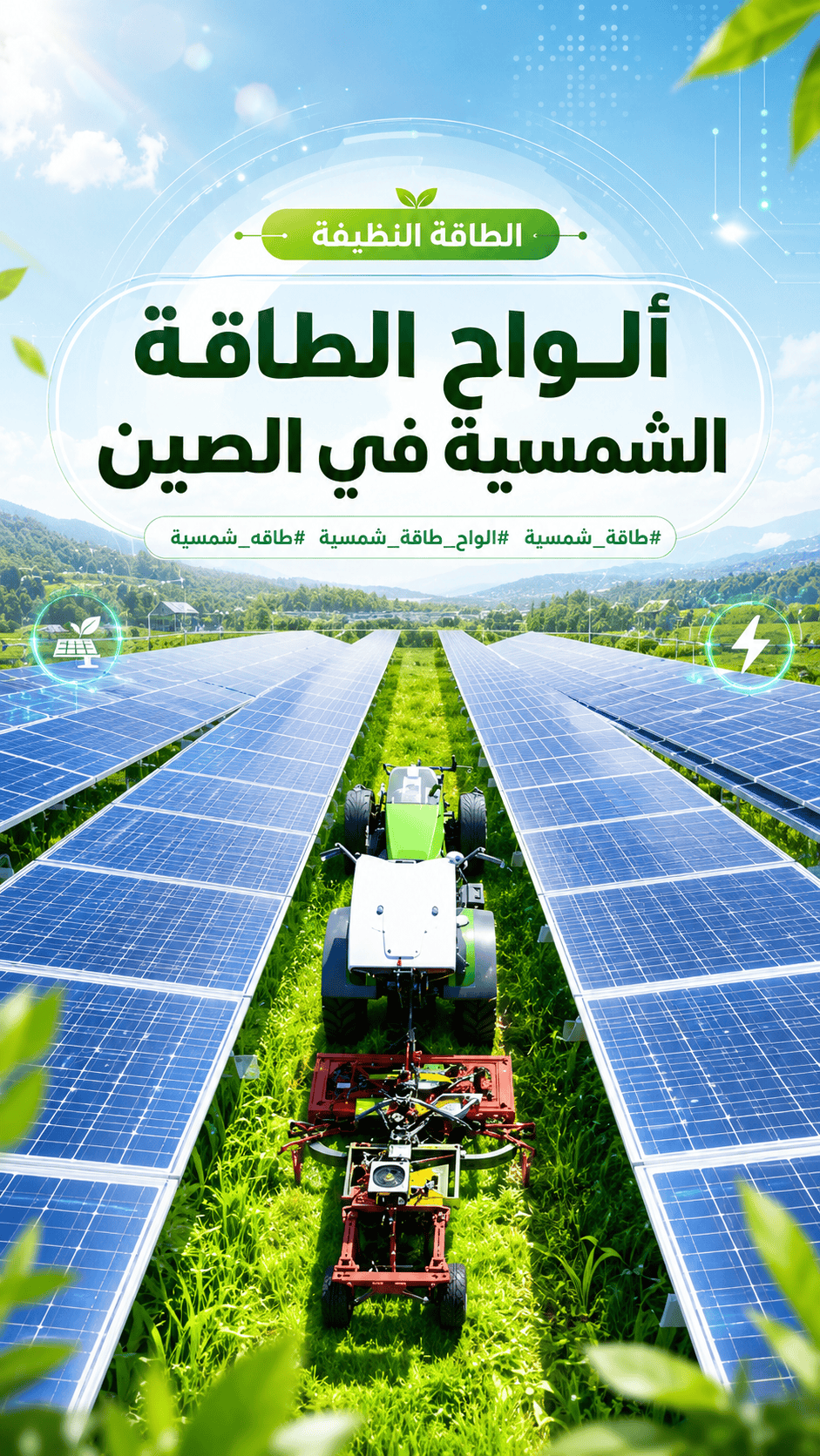 الطاقة النظيفة  الواح الطاقة الشمسية في الصين #طاقة_شمسية #الواح_طاقة_شمسية #طاقه_شمسيه
