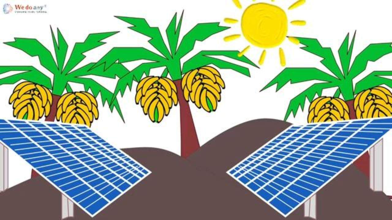 Energia Solar explicada com bananas