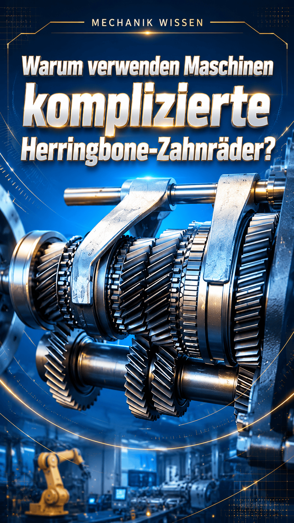 Warum verwenden Maschinen komplizierte Herringbone-Zahnräder? #Zahnräder#Technik#HerringboneGear#Deu