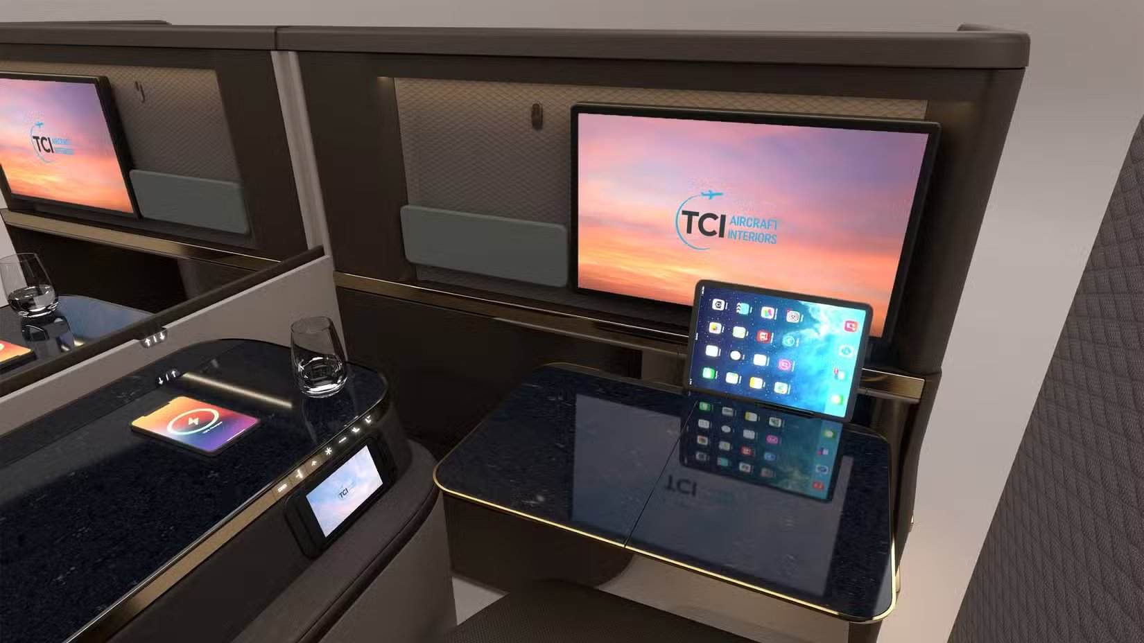 Rendu du siège Crystal de TCI Aircraft Interiors