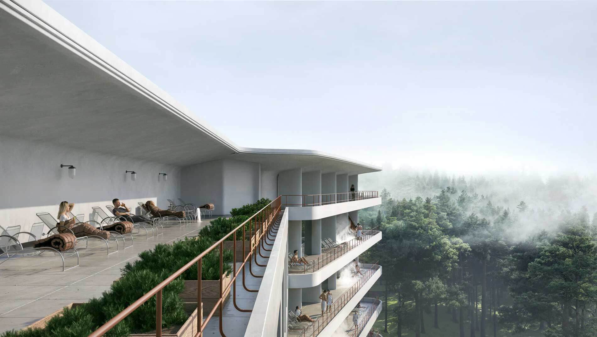 Terrasse des Paimio Sanatoriums