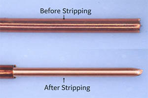 Two wires, one thick and one thin