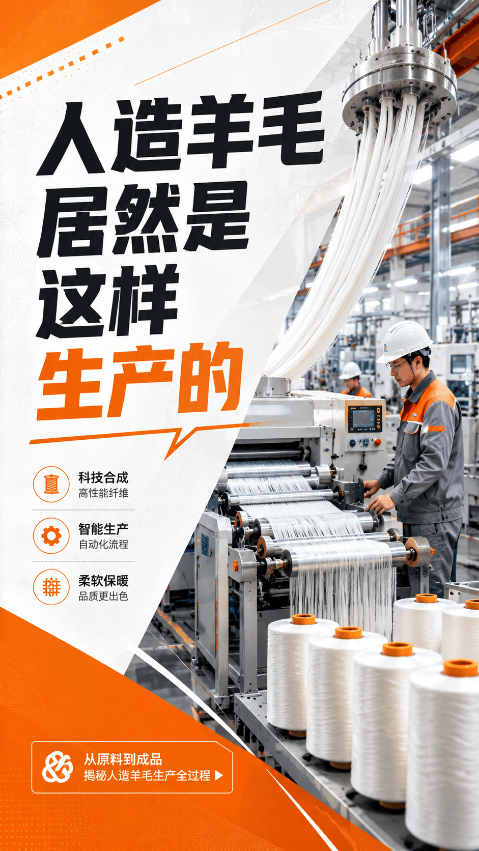 人造羊毛居然是这样生产的#人造羊毛 #腈纶 #超硬核玩家