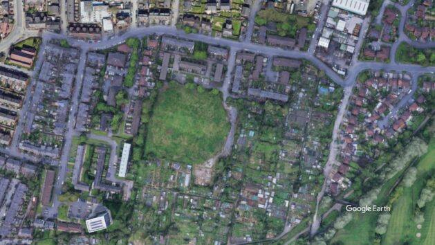 крикетный клуб Левеншулма, Southway, c Google Earth snapshot