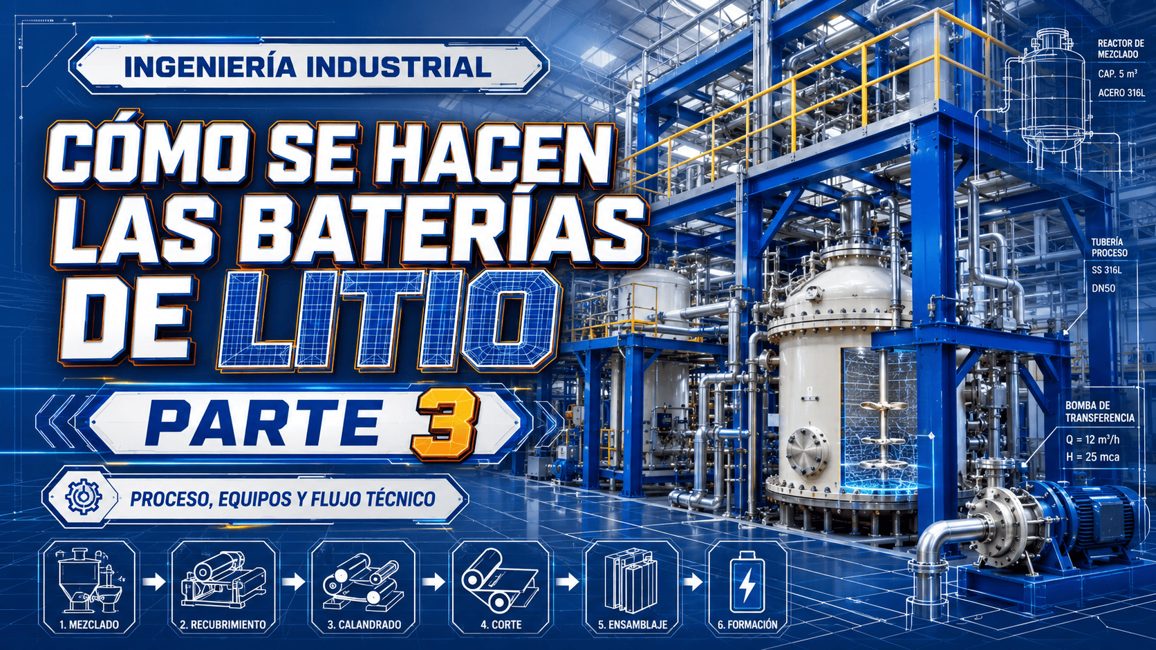 Cómo se hacen las baterías del Litio ,Parte 3 #baterias #plomo #salares #litio