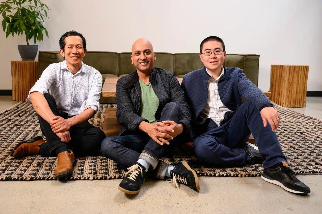 Together AI-Gründer Percy Liang, CEO Vipul Ved Prakash, CTO Ce Zhang