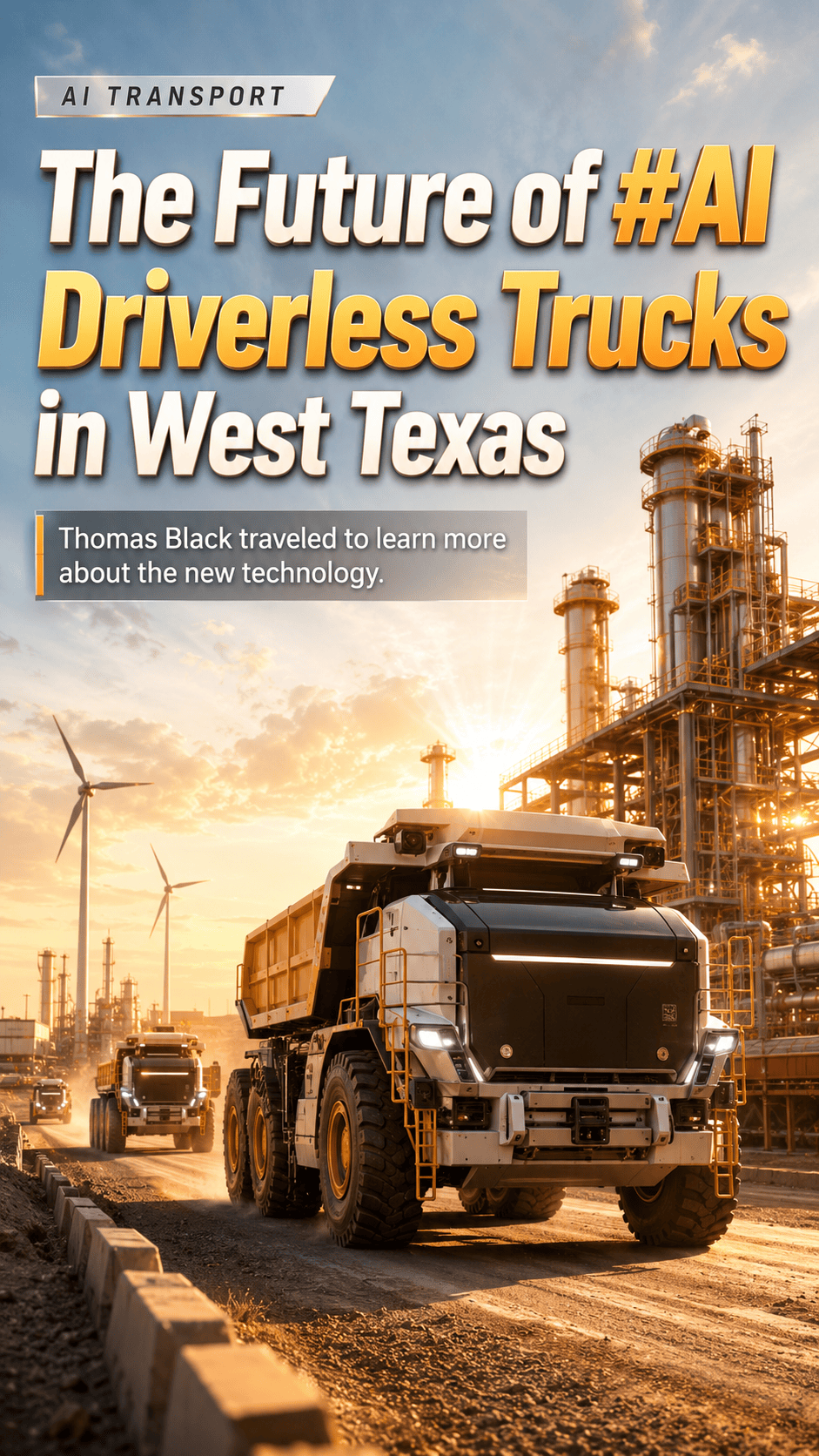 Out in West Texas, the future of #AI can be seen in driverless trucks. Thomas Black traveled to lear