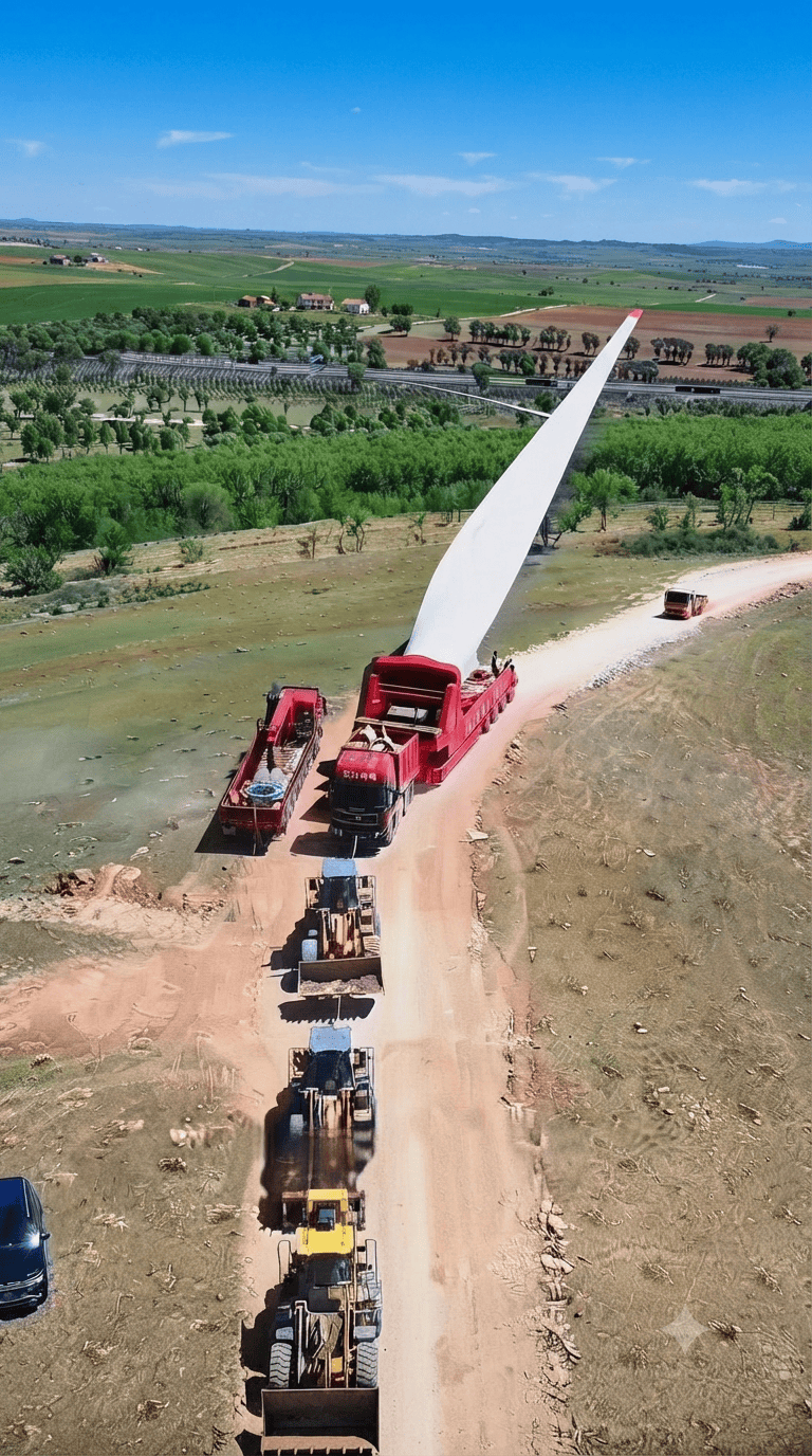 Así mueven palas eólicas de 70 metros por la montaña #aerogenerador #energiaeolica