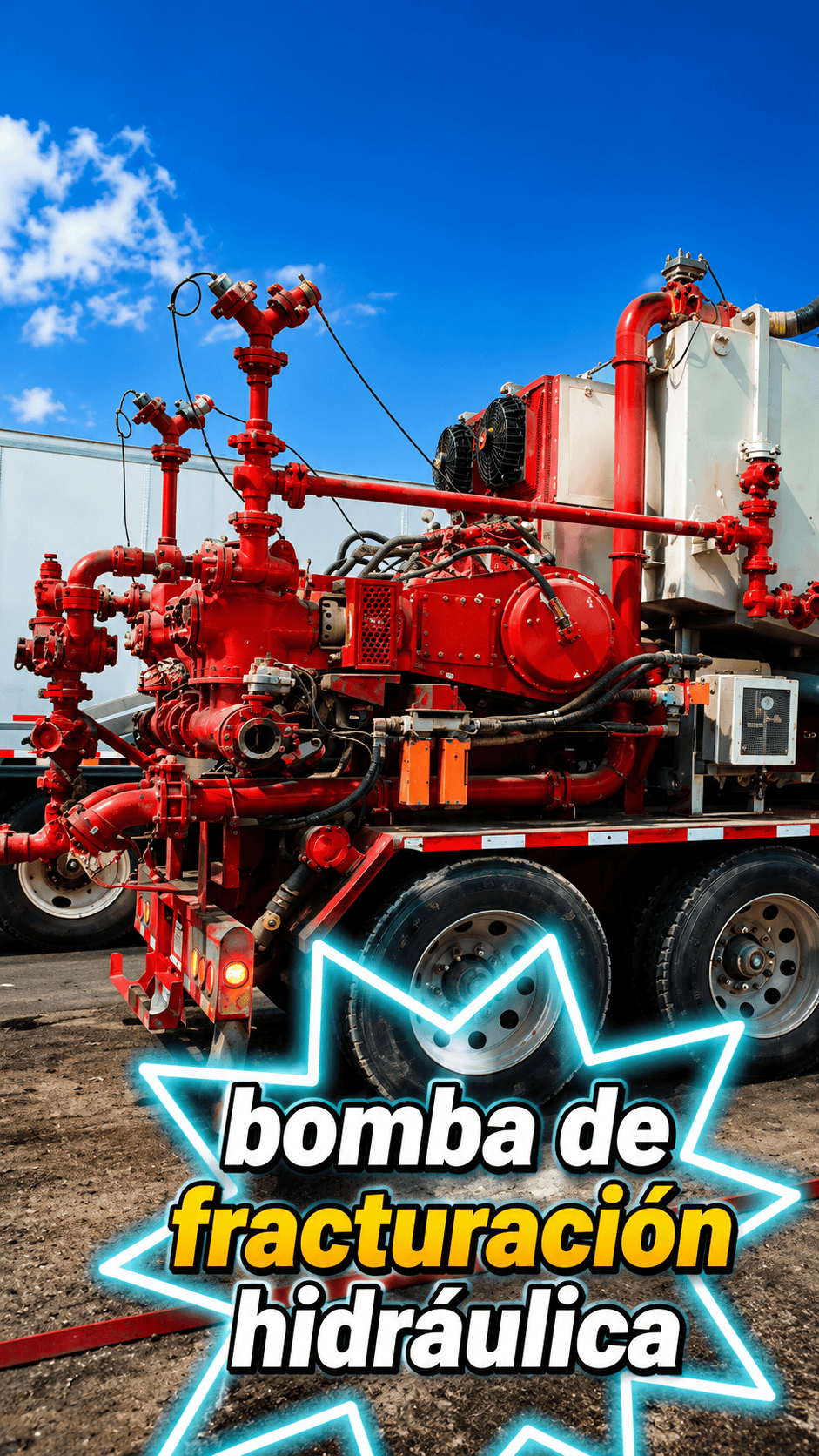 Esta es una bomba de fracturación hidráulica (frac pump) ?, una máquina diseñada para trabajar bajo