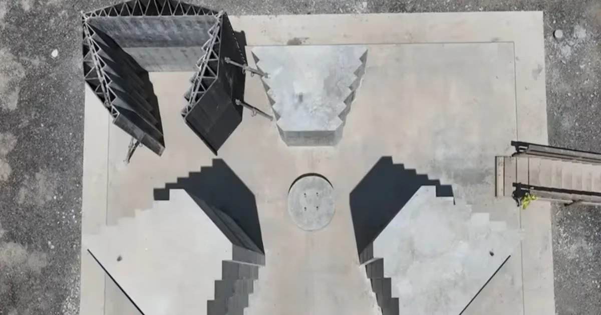 Schematic of concrete shielding pillars for the UK STEP fusion energy project nuclear reactor