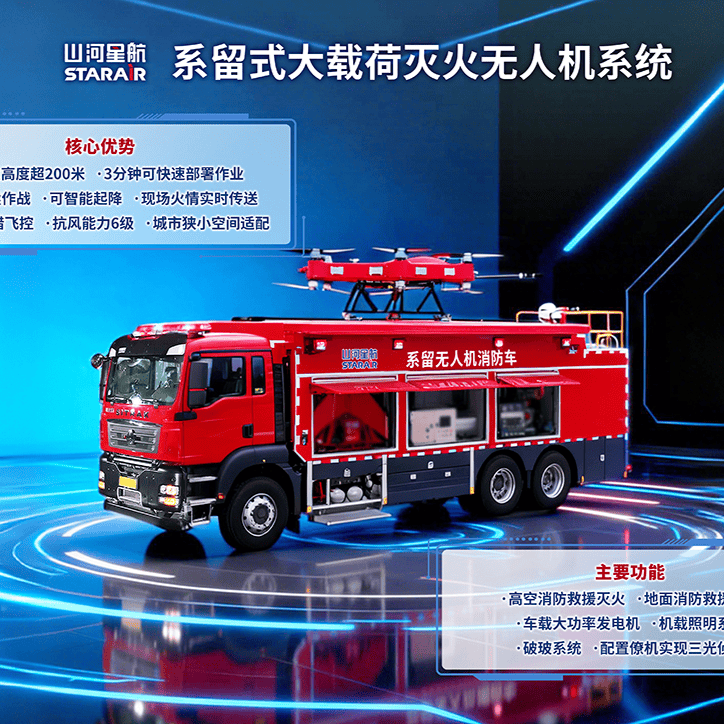 系留无人机消防车