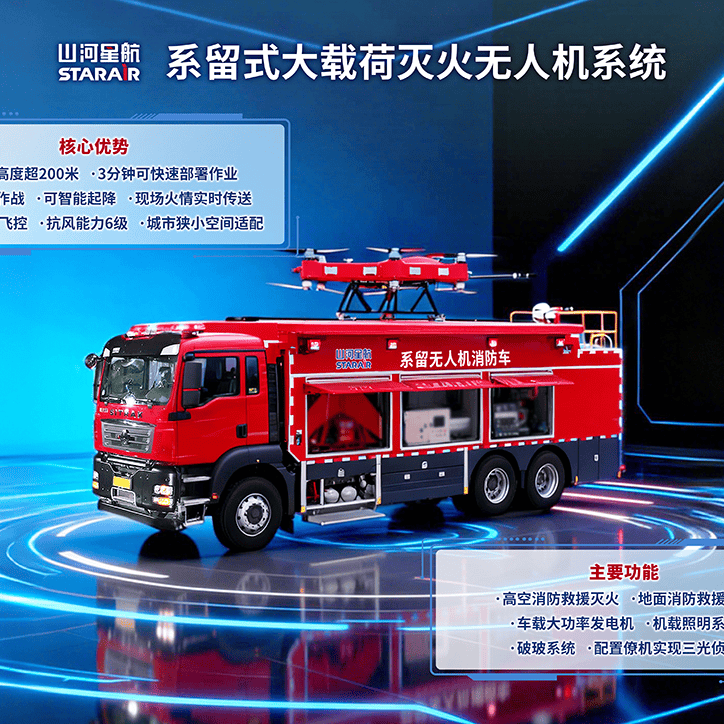 系留无人机消防车