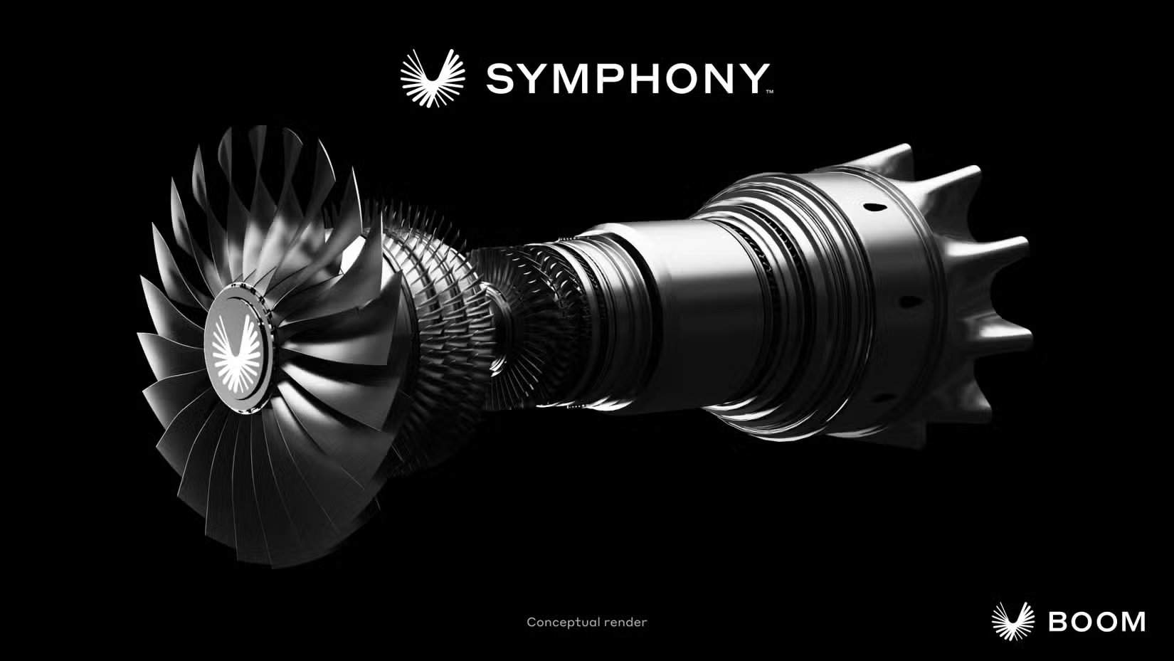 Рендер двигателя Boom Supersonic Symphony (двигатель «Симфония»)