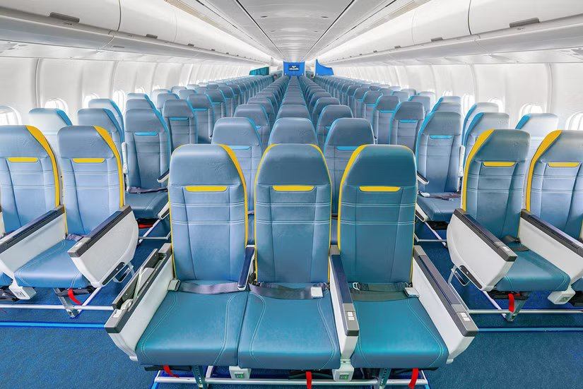 Салон самолета Airbus A330-900 авиакомпании Cebu Pacific
