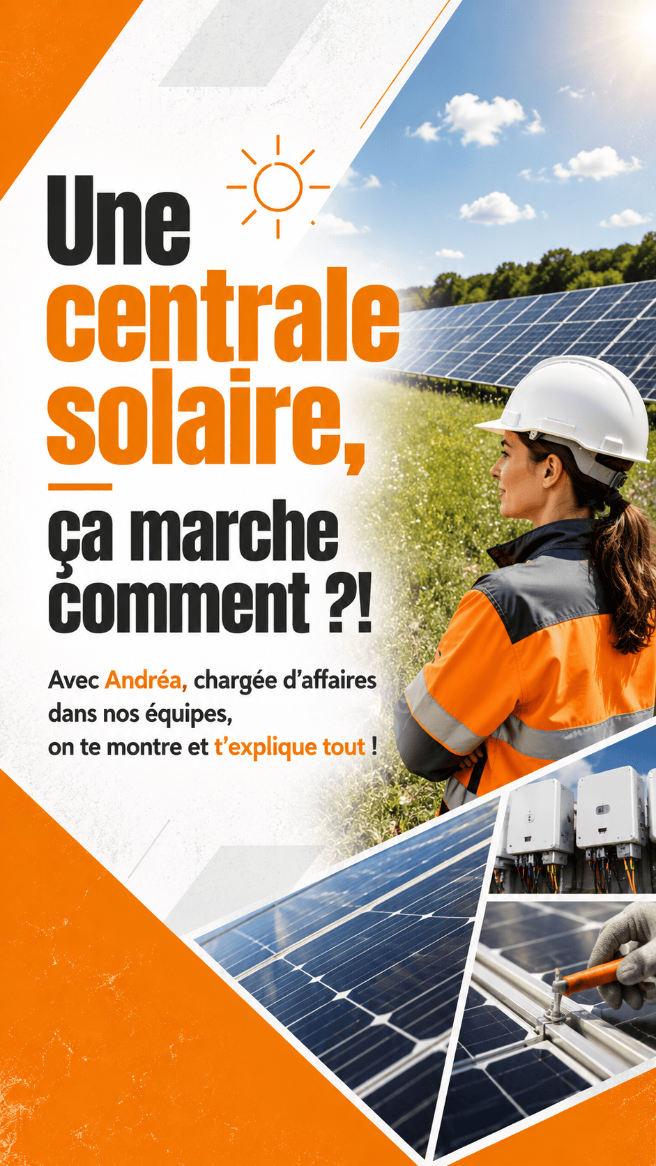 Une centrale solaire, ça marche comment ?! Avec Andréa, chargée d’affaires dans nos équipes, on te m