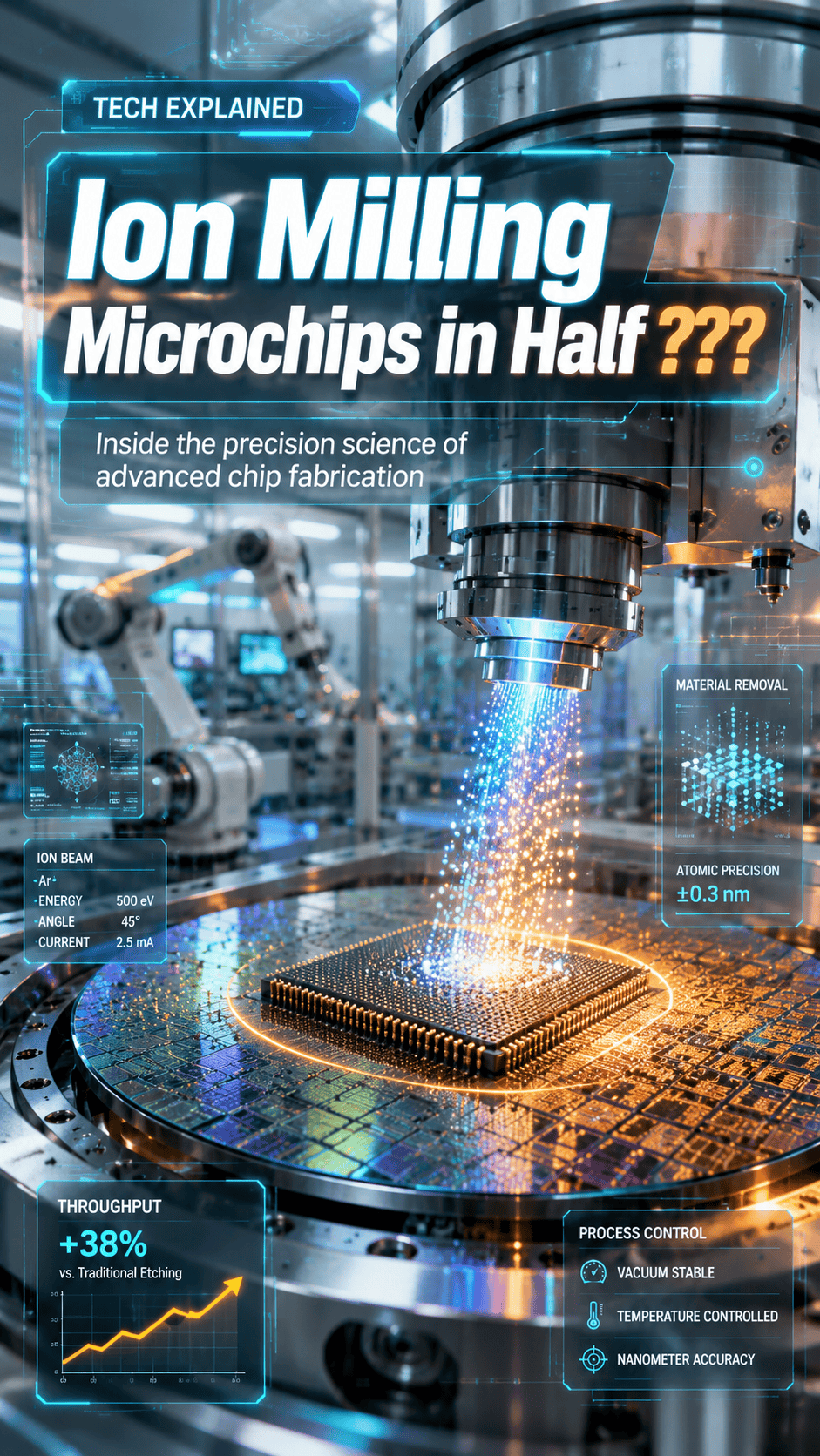 Ion Milling Microchips in Half ??? #Ion #milling #electronic #chip #breakingtaps #labour #trendingvi