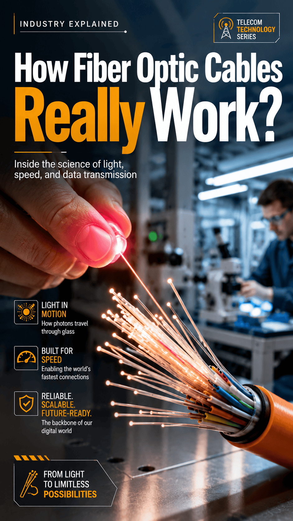 How Fiber Optic Cables Really Work ?