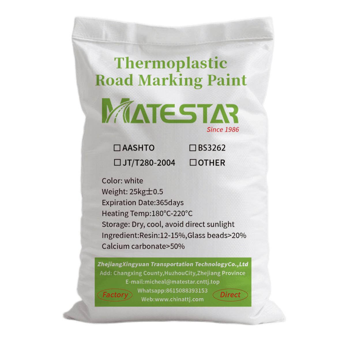 Profiled Thermoplastic Road Marking Paint For Wet Night Visibility