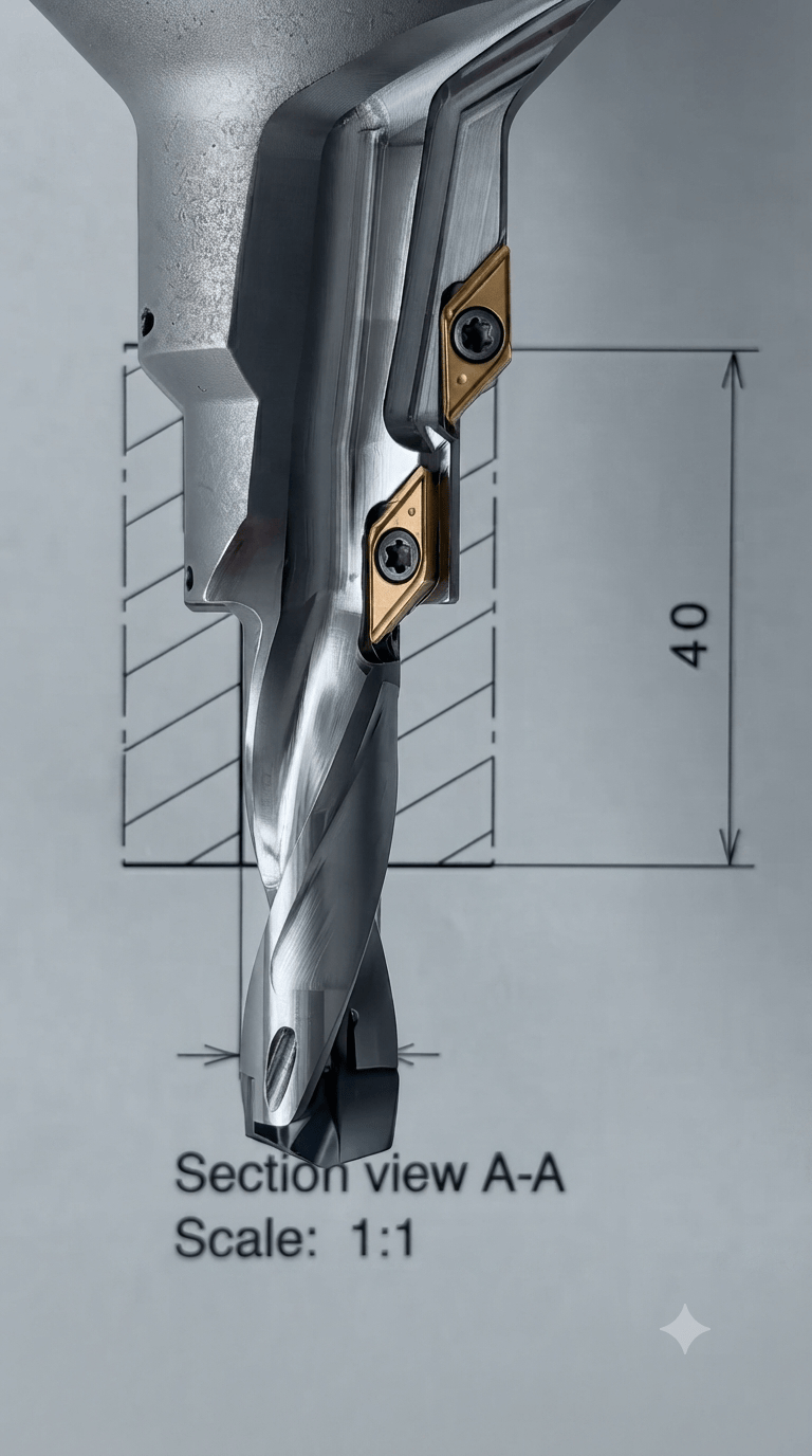 Drilling, counterboring, and chamfering in one tool! #cnc #machine #engineering #tools #ev