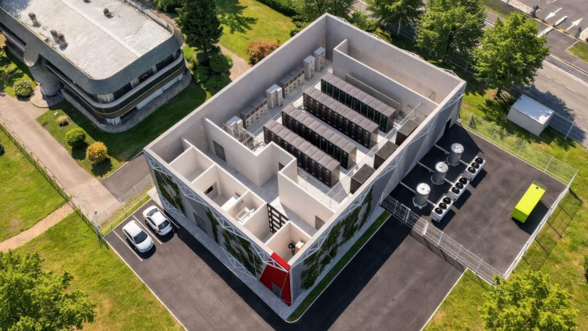 Визуализация центра обработки данных после завершения строительства. © CAPBP