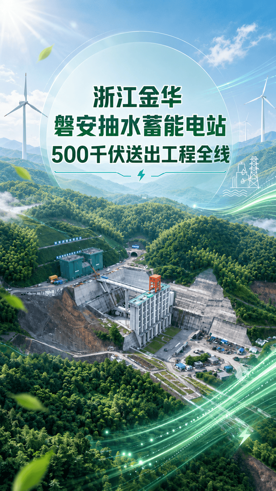 中央电视台：浙江金华 磐安抽水蓄能电站500千伏送出工程全线
