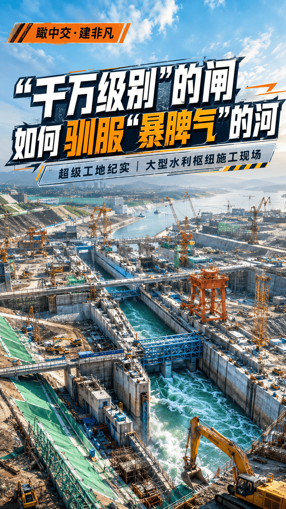 【瞰中交·建非凡】“千万级别”的闸如何驯服“暴脾气”的河（来源：二航局）