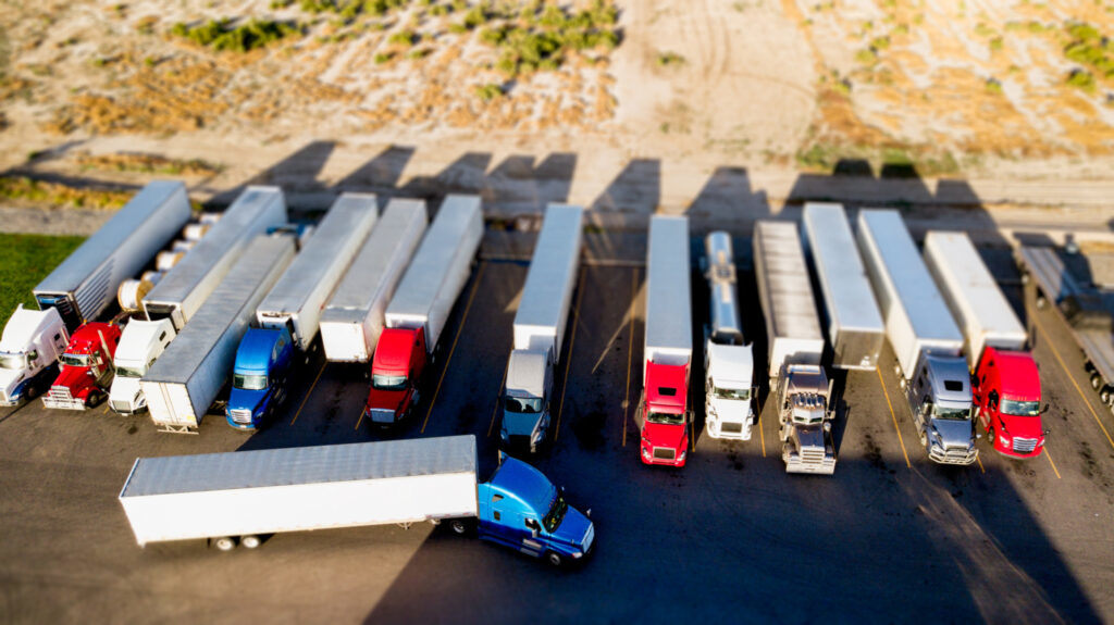 Truck parking lot