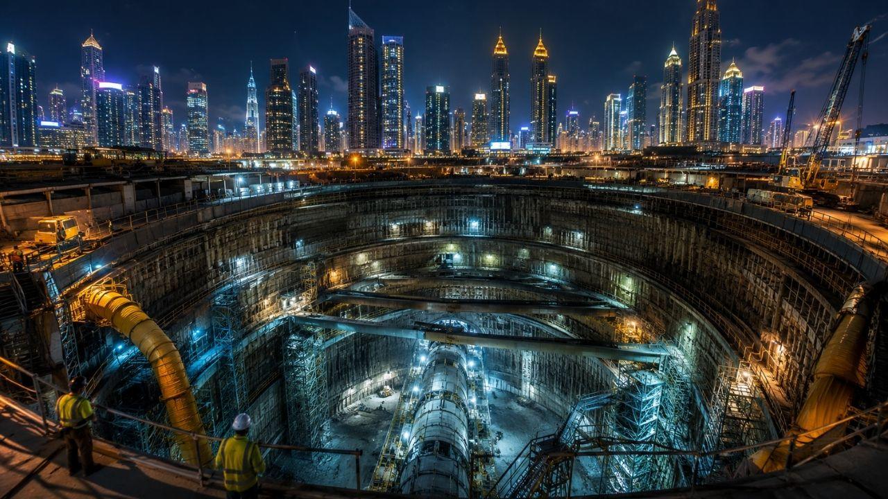 Dubai investira 22 milliards de dollars dans des tunnels d'égouts profonds de 90 mètres, remplaçant les stations de pompage par la gravité et éliminant plus de 100 anciennes stations, dans le but de sauver une ville