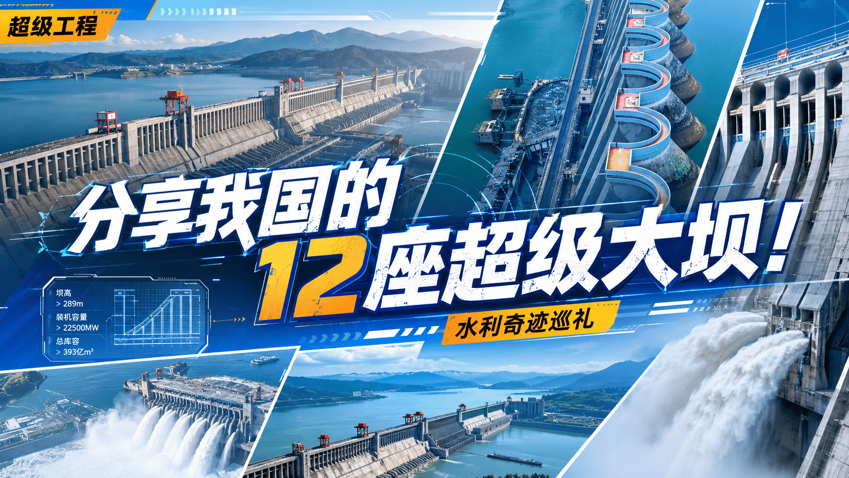 分享我国的12座超级大坝！#大坝 #水电站 #科普
