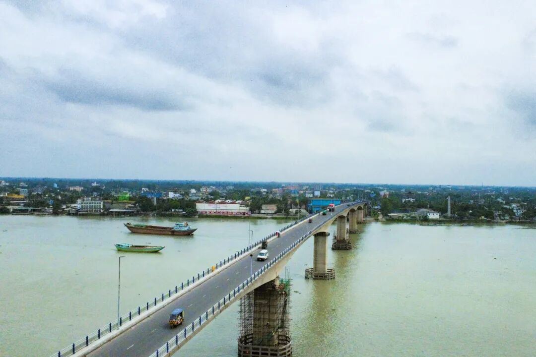 Vue aérienne du pont