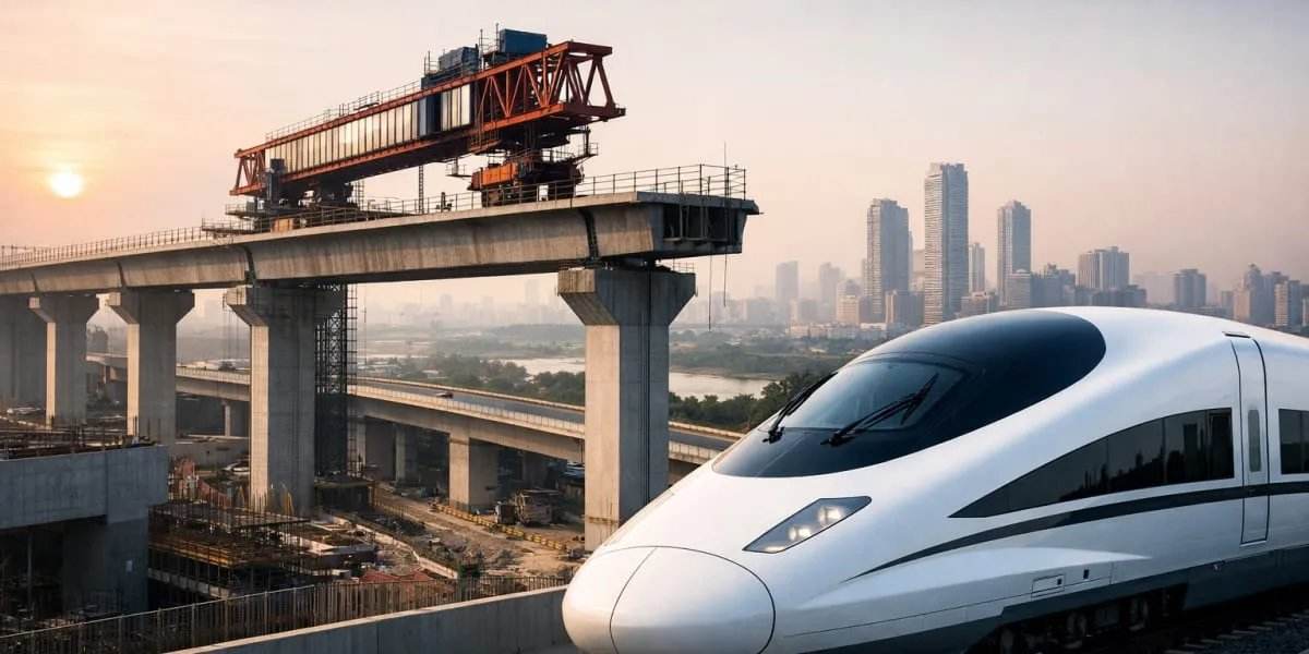 Corredor ferroviário de alta velocidade Ahmedabad-Mumbai será concluído no final de 2029