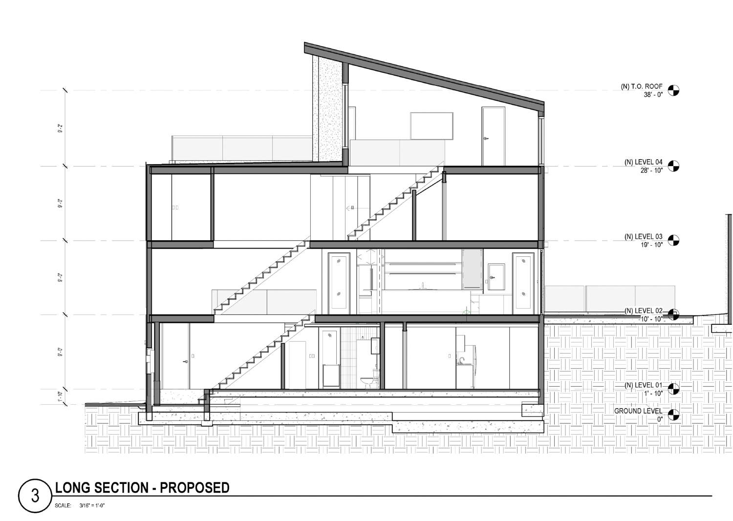 167 Coleridge 街垂直剖面图,F2 Design 示意