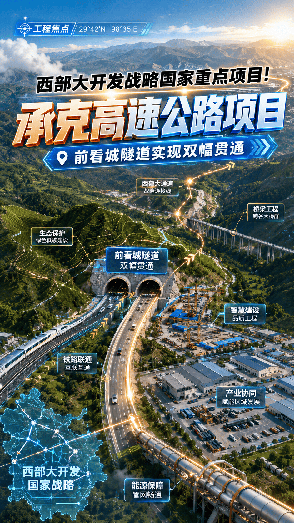 西部大开发战略国家重点项目！承克高速公路项目前看城隧道实现双幅贯通#工程建设 #这么近那么美周末到河北