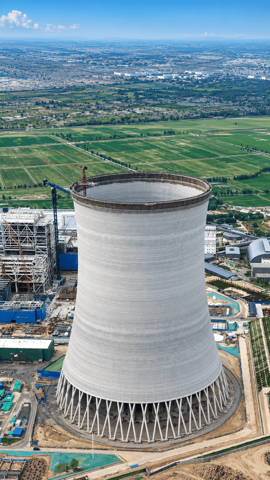 陕西省重点建设项目！榆能横山电厂二期2×1000兆瓦机组工程3号间冷塔筒壁施工到顶#工程建设