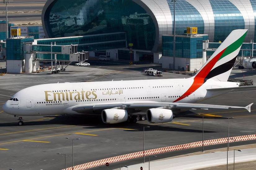 A380 de Emirates en Dubái