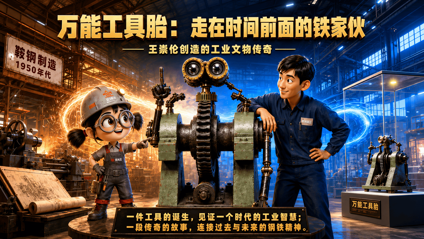 “央企AI视界”  《万能工具胎：走在时间前面的铁家伙》 #劳模精神  #工匠精神  #新中国第一代产业工人  #红色工业记忆 #文物故事