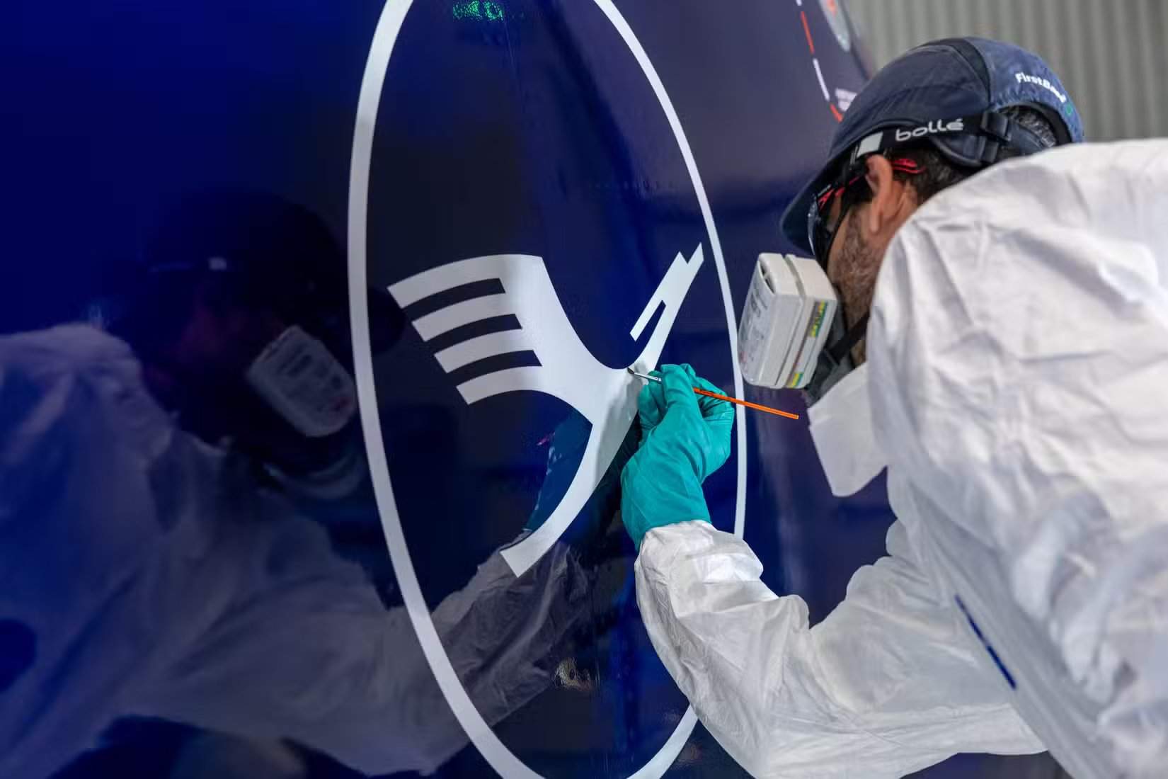 Pintura del fuselaje del A350-1000 de Lufthansa