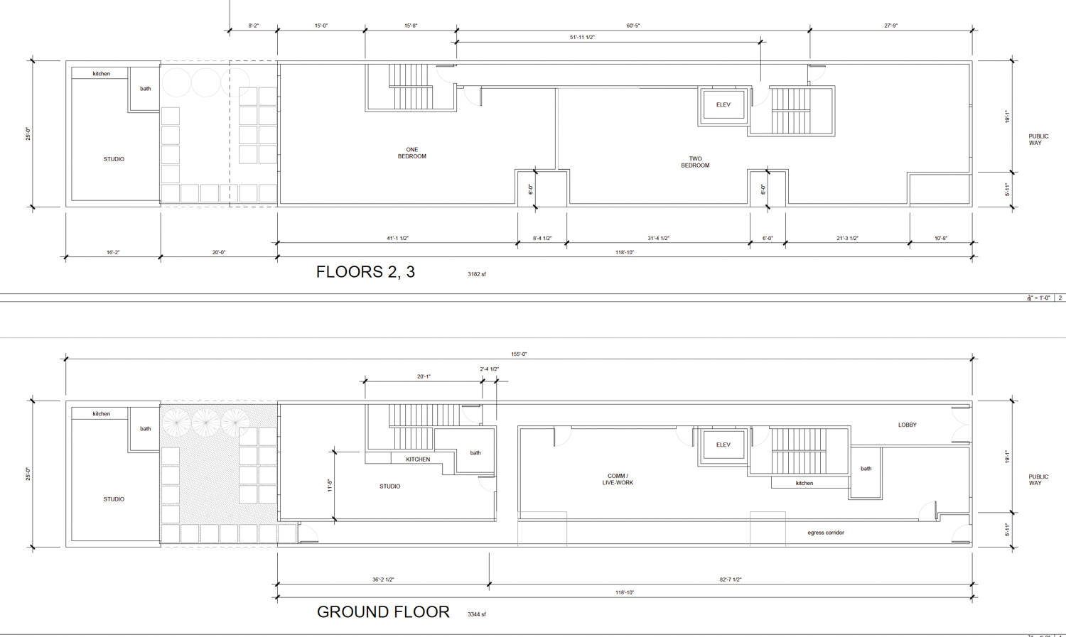 2629 Lombard Street楼层平面图，由Studio 12 Architecture绘制