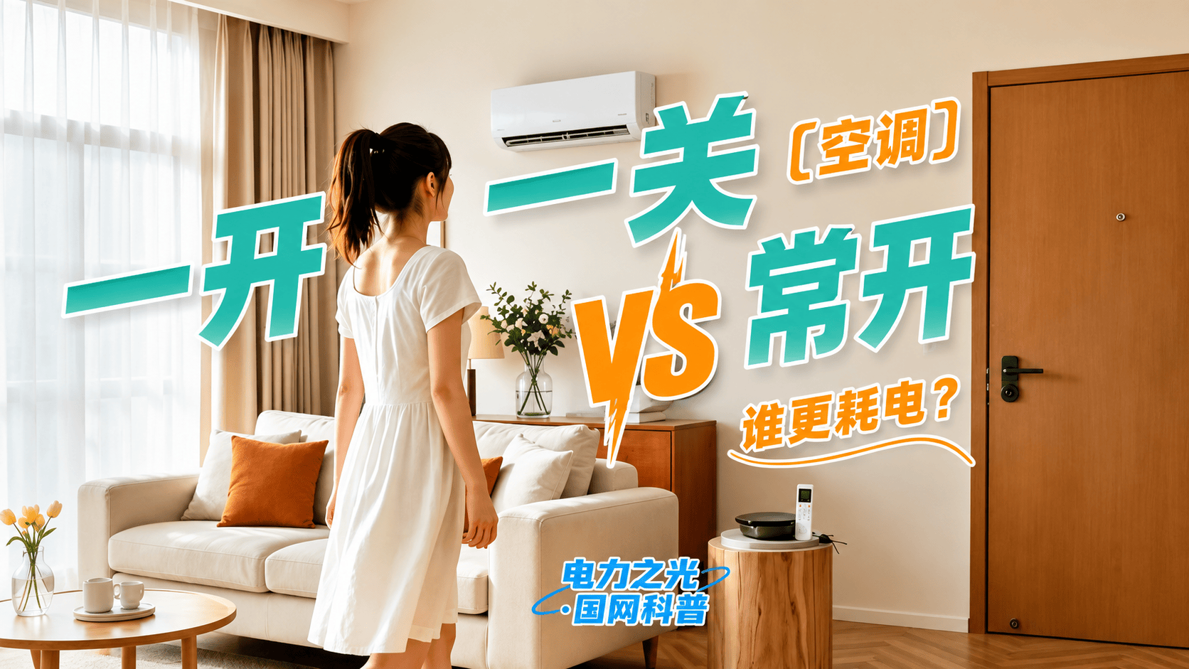电力之光·国网科普|空调一开一关VS常开，谁更耗电？
