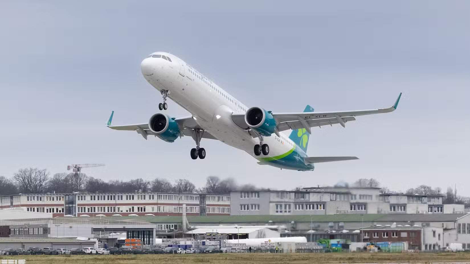 Décollage d’un Airbus A321XLR d’Aer Lingus