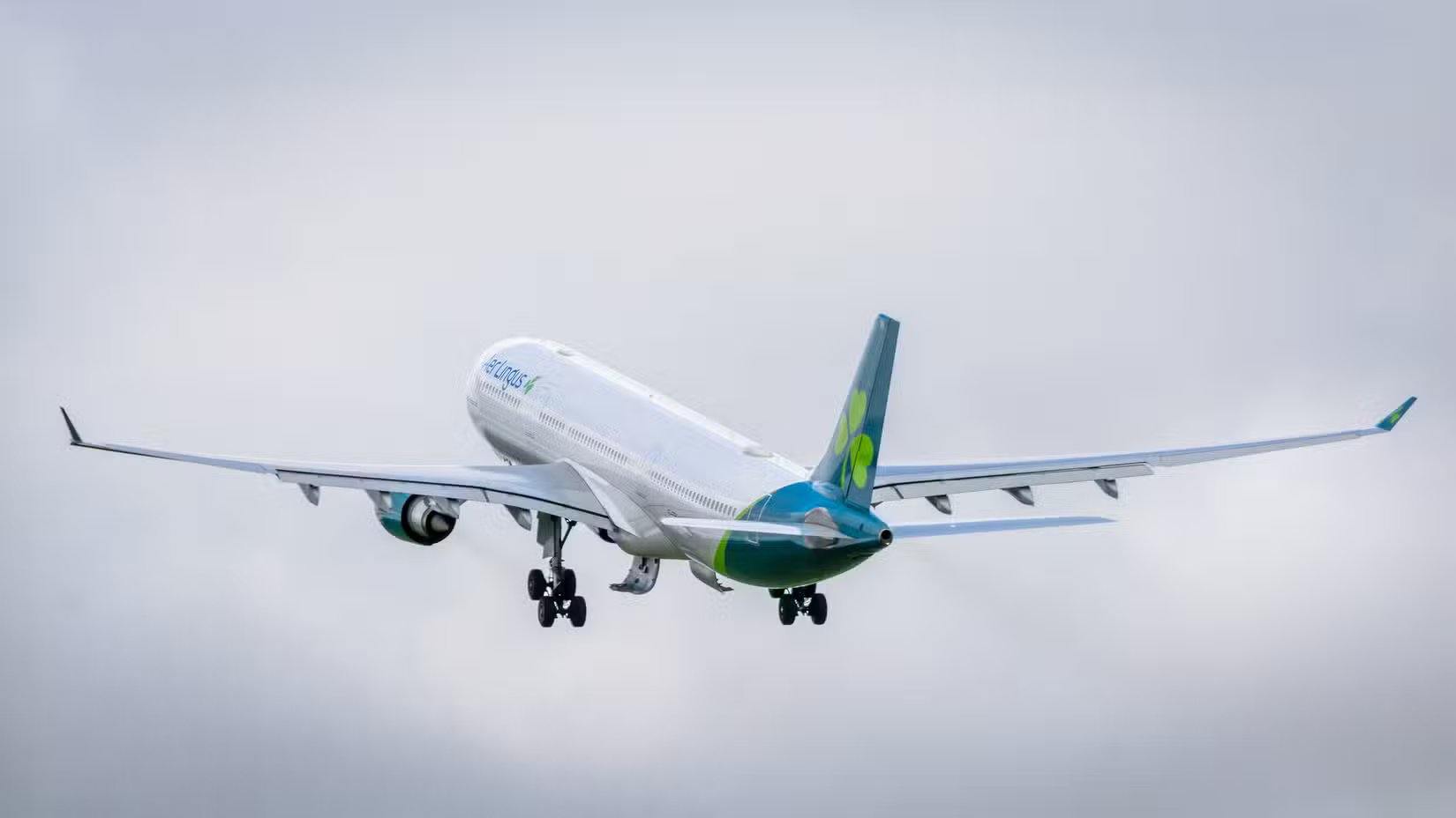 Décollage initial d’un A330 d’Aer Lingus