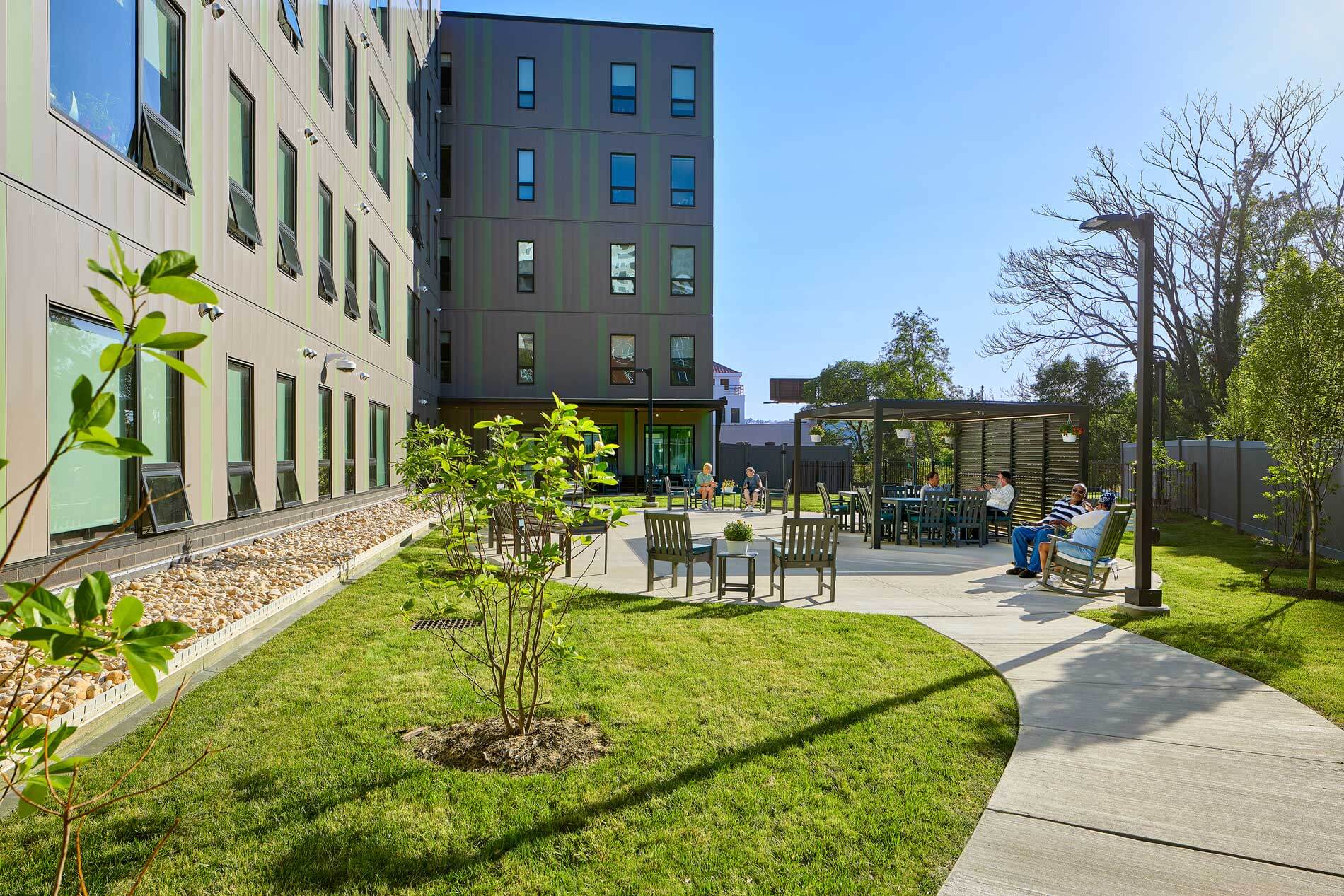 Outdoor space at Mosaic Apartments