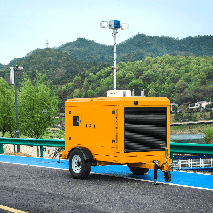 Mobile Pumpstation für Entwässerung, Stromerzeugung und Beleuchtung