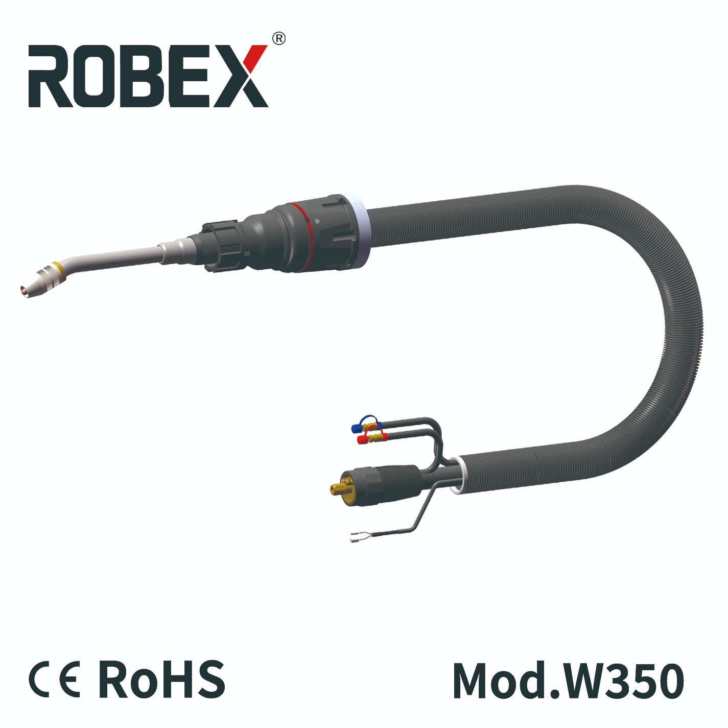 INNOTEC 350A Water-cooled Robotic Welding Torch W350 Liquid-cooled Robot Weld Gun - Shanghai Innotec Welding Technology Co.,Ltd.