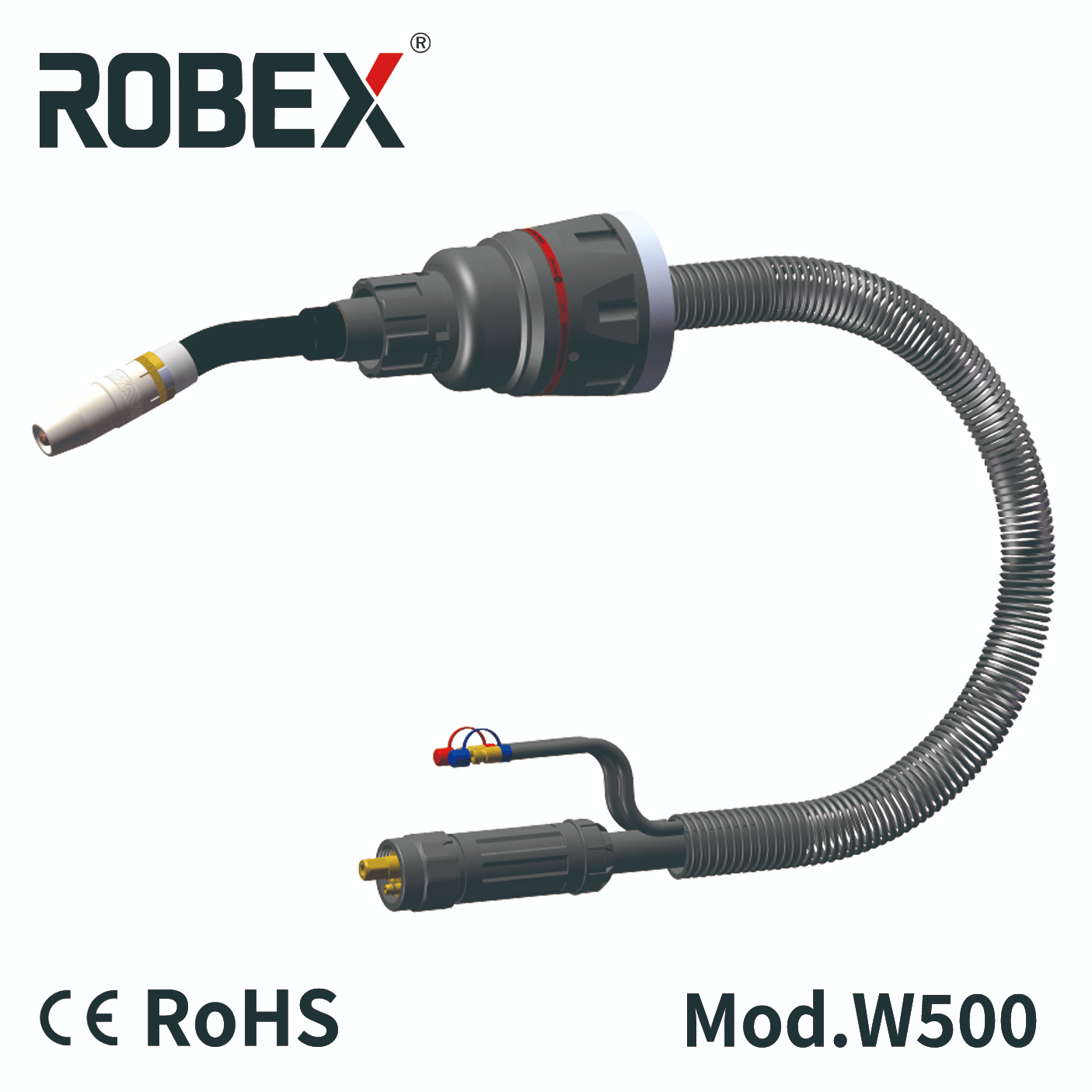 500A Water-Cooled Robotic Welding Torch W500 Robot Weld Gun - Shanghai Innotec Welding Technology Co.,Ltd.