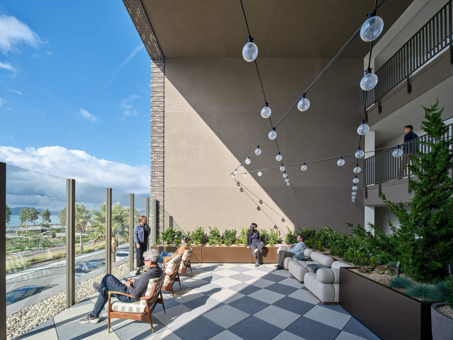 Terrasse du 490 Palm Avenue, photo prise par Bruce Damonte