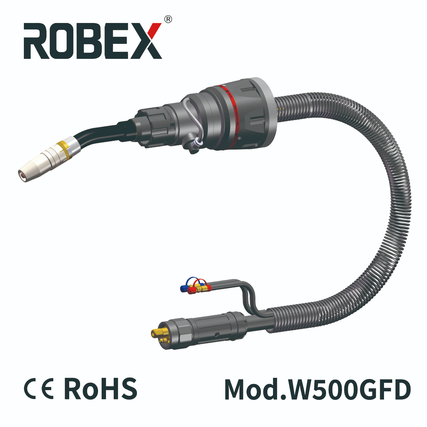 Antorcha de soldadura robótica refrigerada por agua INNOTEC 500A/600A soplete de soldadura/robótico/antorcha robótica